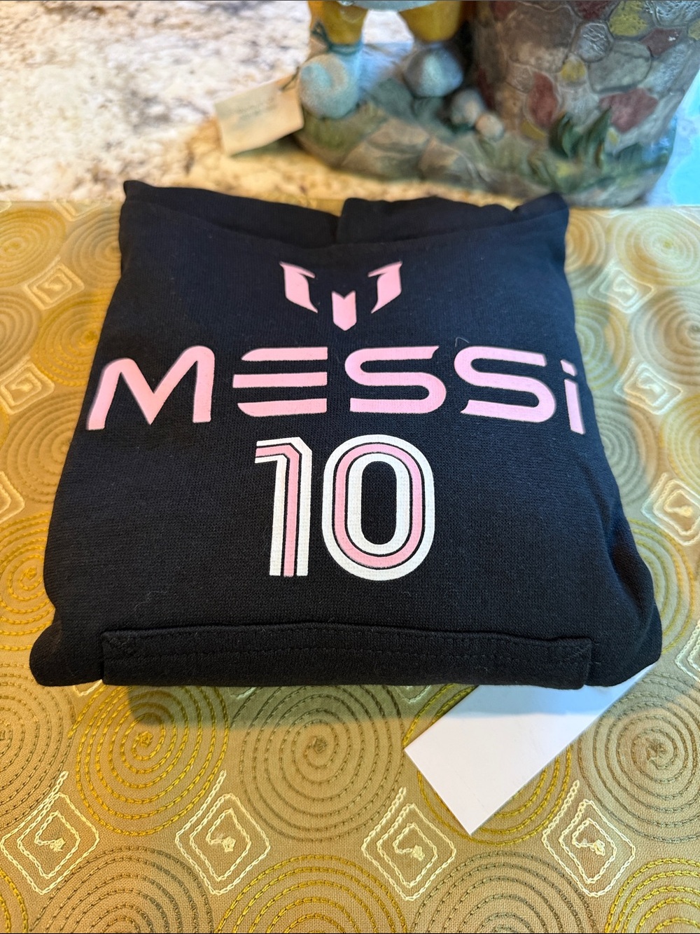 NEW Messi Toddler’s Jogger Set (Hoodie & Joggers)-Stretch Limo Black/Pink, 2T